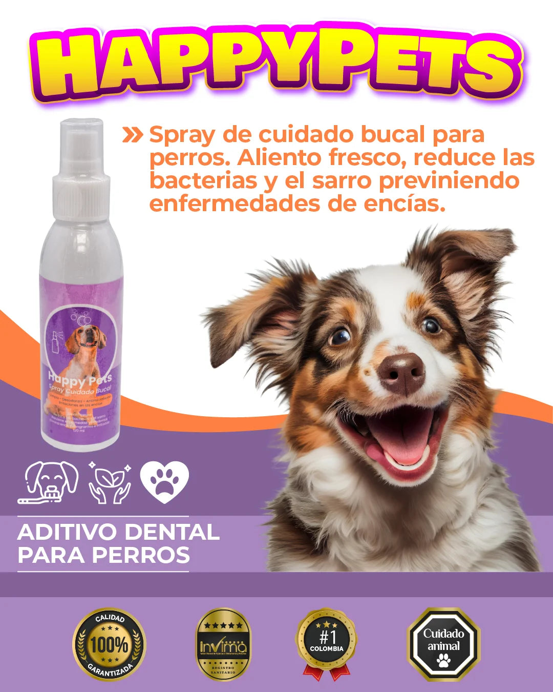 El secreto para un aliento fresco y encías sanas 🐾💚 - Happy Pets Cuidado Bucal Mascotas