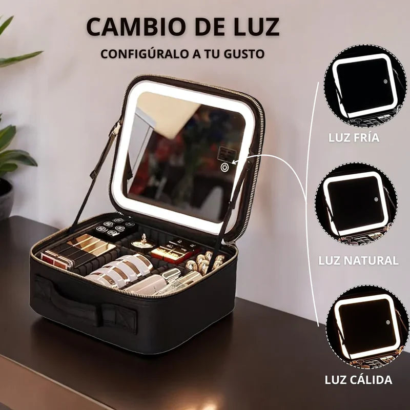ESTUCHE DE COSMETICOS CON ESPEJO
