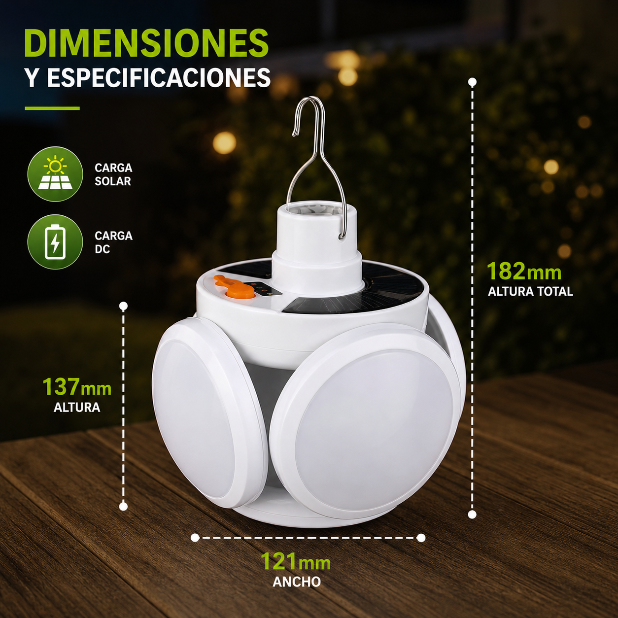 🌞🔋 Bombilla Solar Plegable y Expandible – Iluminación Inteligente sin Cables 💡✨ | 🔥 PROMO 2