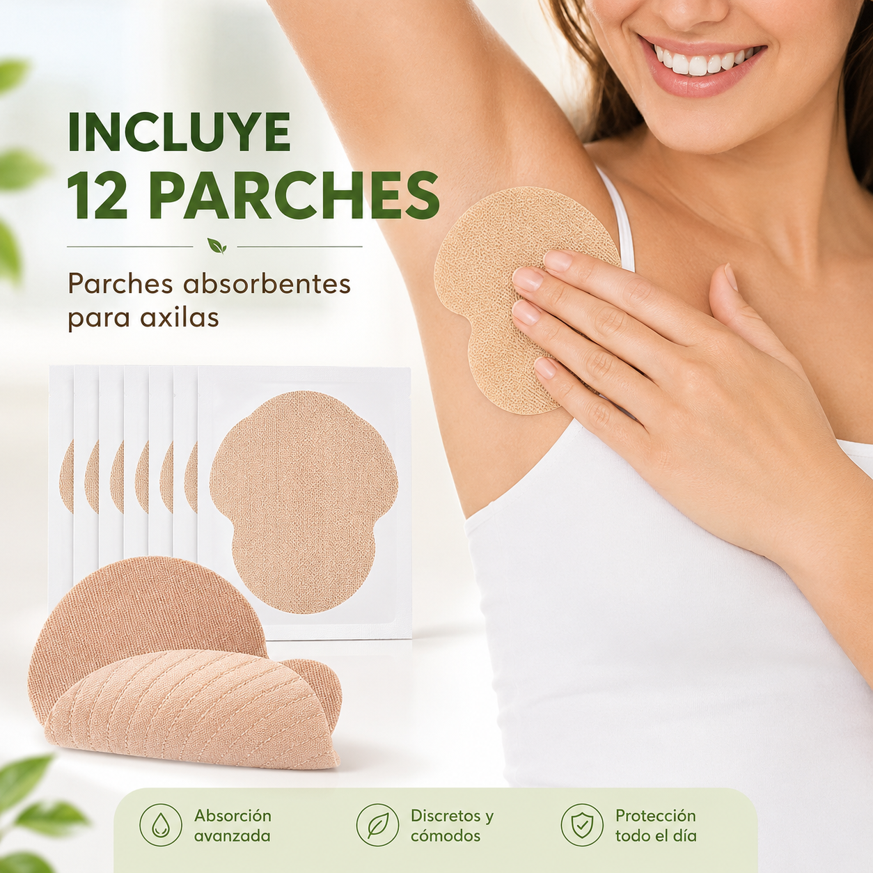 Parches Absorbentes Para Axilas👕💧📦 1 Caja x 12 Parches 🛒 Paga al recibir ✅