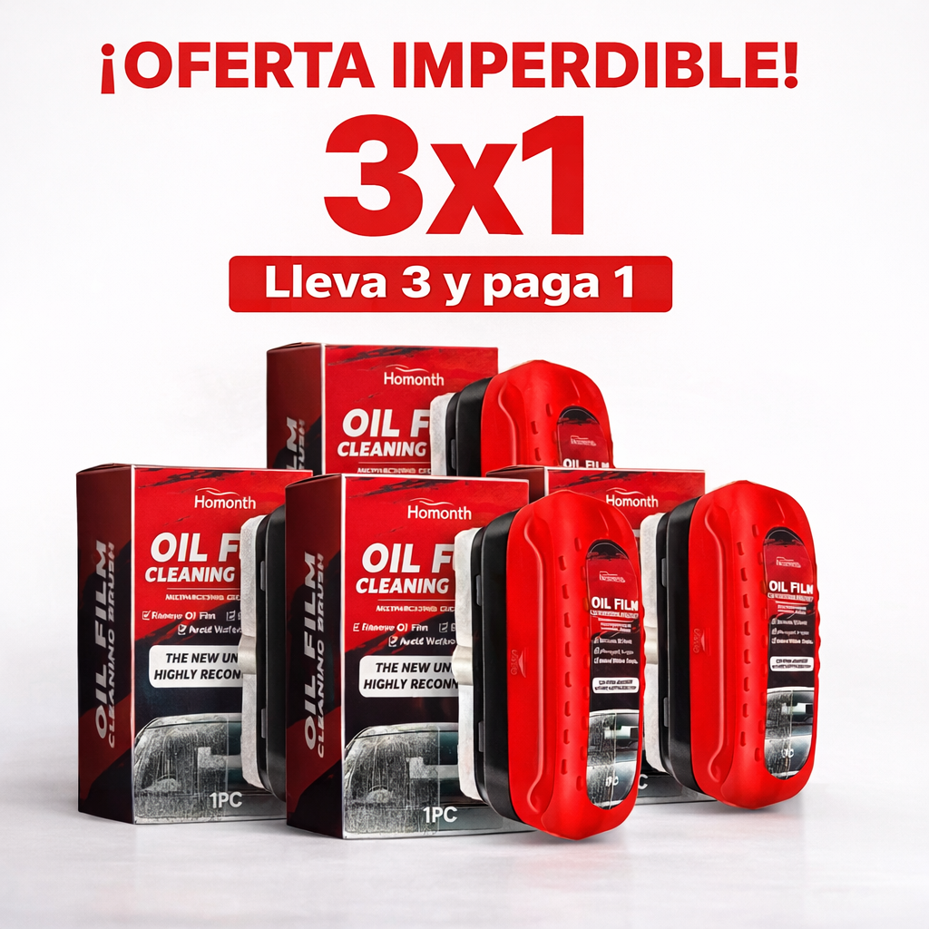 💦🧼 Parabrisas Siempre Claro – OIL FILM 2 en 1 Antiempañante 🚘 🎁 ¡Llévate 3 y paga solo 1! 🔥