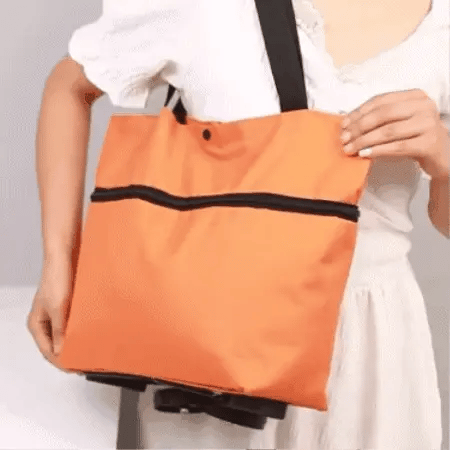 Transforma tu experiencia de compra: ¡El bolso que se convierte en carrito con ruedas! 🛒🔄