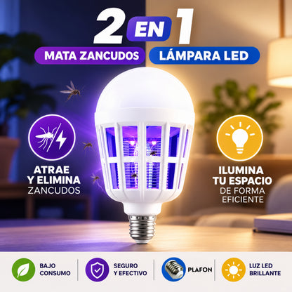 Bombilla LED 2 en 1 Lámpara As4sina de Mosquitos