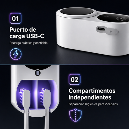 🦷✨ Esterilizador UV Inteligente para Cepillos de Dientes