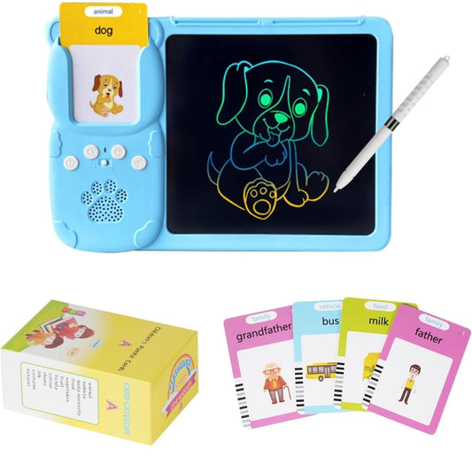 2 EN 1 JUGUETE DE APRENDIZAJE DE LECTURA Y ESCRITURA: Tarjetas Flash Parlantes + tablero de escritura