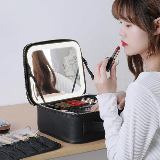 ESTUCHE DE COSMETICOS CON ESPEJO
