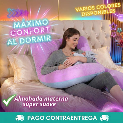 👇  👩🏼‍🍼 Almohada de Embarazo – Confort Total para Mamá 🤰🌈