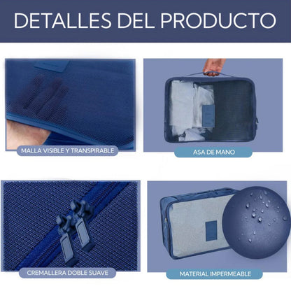 🎒 Organiza tu maleta con estilo ✨ 6 UNIDADES:  Elige tu color favorito! 🌈