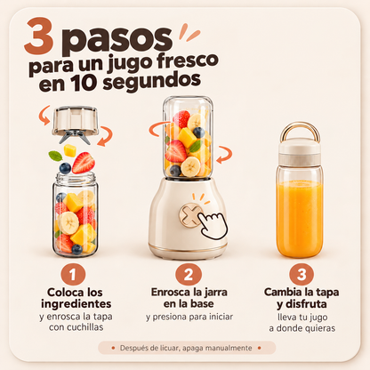 Licuadora retro con vaso: tu smoothie listo en segundos, con estilo