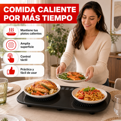 ⚡🍲 Bandeja Calefactora Eléctrica 2 Puestos | Comidas Siempre Calientes en Tan Solo 10 Segundos 🔥