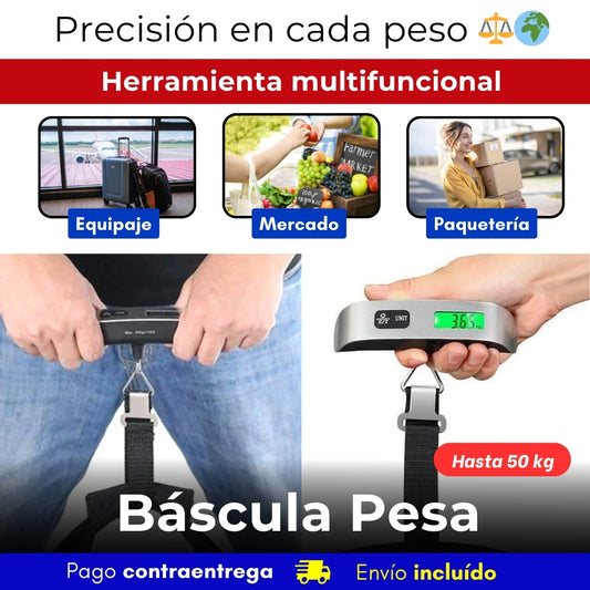 EVITA TARIFAS ADICIONALES CON NUESTRA BÁSCULA PESA EQUIPAJE PORTÁTIL