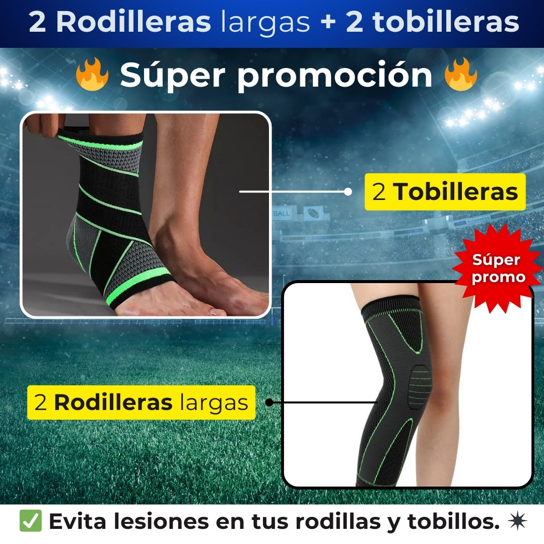 MÁXIMA PROTECCIÓN - RODILLERAS Y TOBILLERAS - Súper promoción 🔥🔥 4 unidades