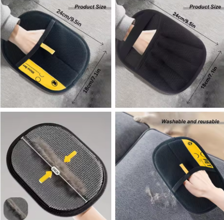 Guantes de peinado electrostática ¡Muebles y ropa limpios en segundos!