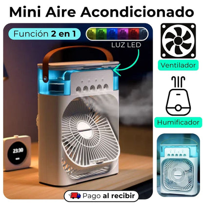 Frescura al Instante🌬️💧 Mini Aire 2 en 1: Enfriador + Humificador🌿