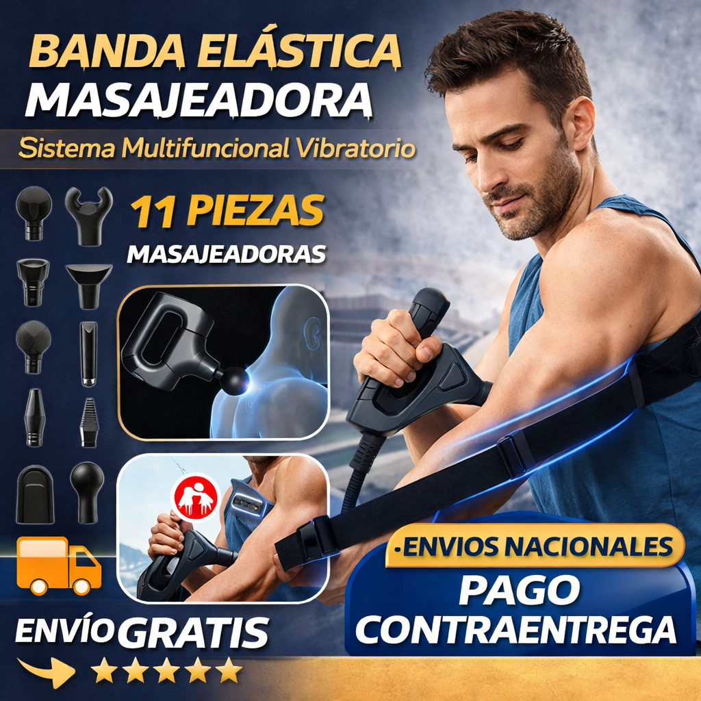 Masajeador Eléctrico VibraBand para Piernas, Brazos y Espalda con Vibración 💆‍♂️⚡