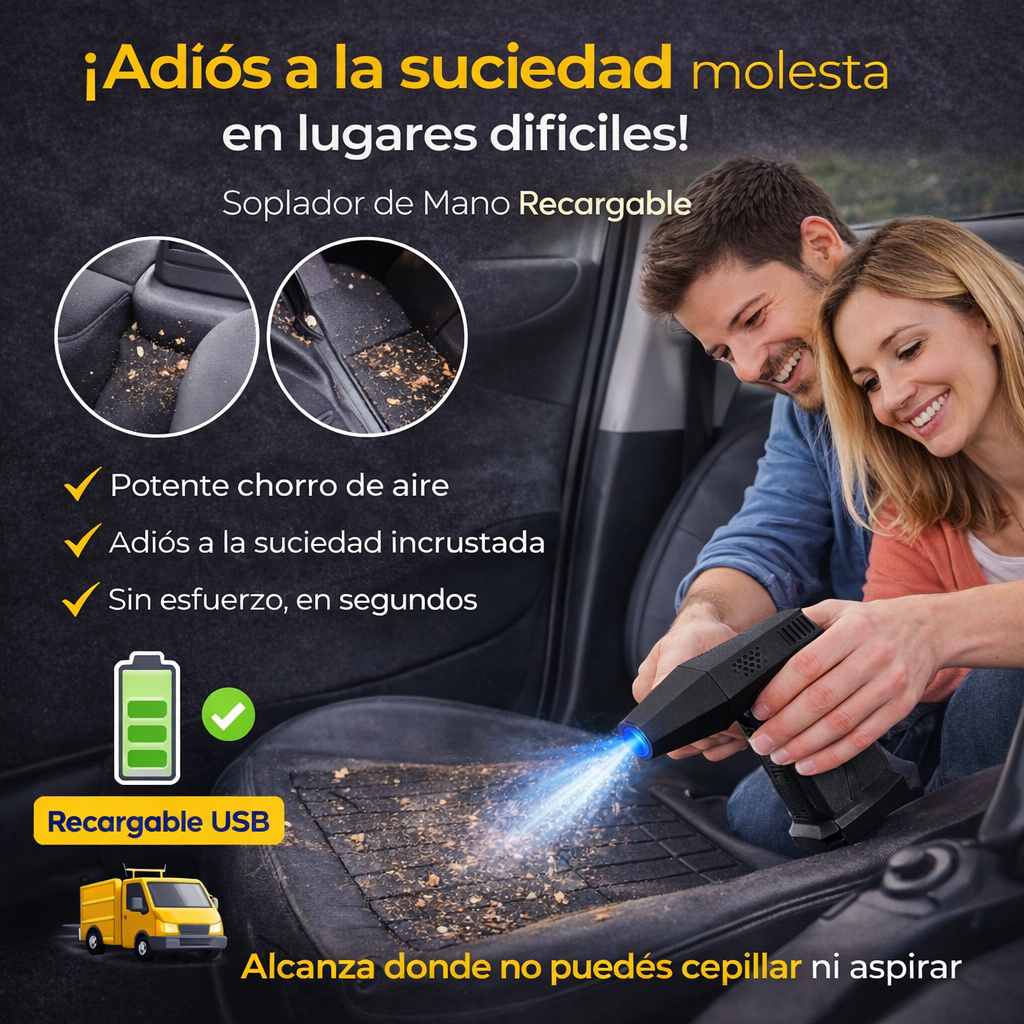 Promo Soplador Ultra Potente Recargable + Accesorios