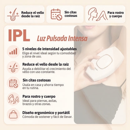 Tu depilación en casa, sin citas ni cera : IPL de 5 Niveles