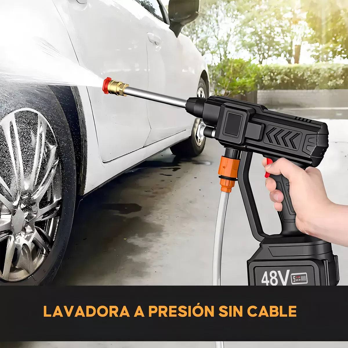 💦 Hidrolavadora Portátil 48V – 2 Baterías 🔋 | Inalámbrica 🚀 | Envío Gratis 📦