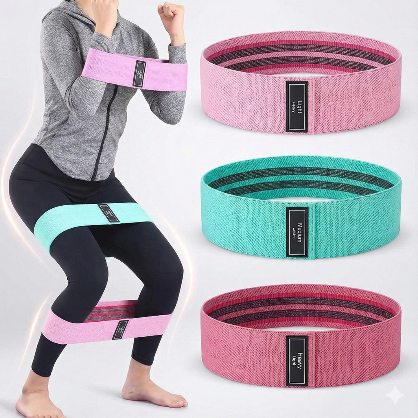 🔥 Entrena en casa - Set de Bandas Elásticas x 3 ✅ Pago contraentrega