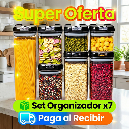 📦🔥 Combo x7 Contenedores Herméticos para Alimentos – ¡Paga Cuando Recibas! 💳🚚