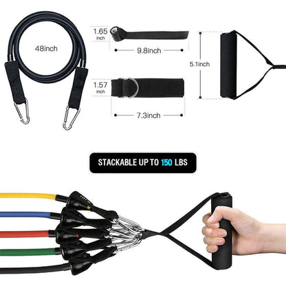 ¡Potencia tu entrenamiento con nuestras Bandas Tubulares! 💪🌟 Kit Bandas Elásticas Tubulares (11 PIEZAS)