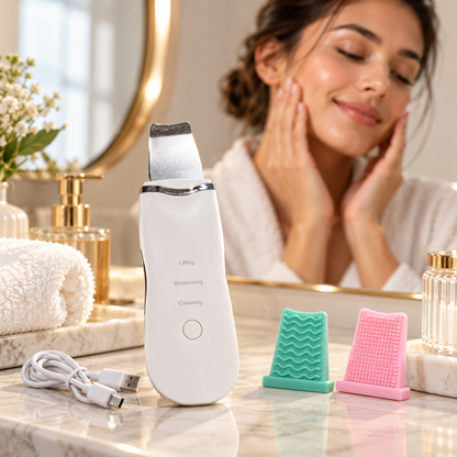 PURIFICADOR ULTRASÓNICO FACIAL 3 EN 1: ELEVA TU RUTINA DE LIMPIEZA