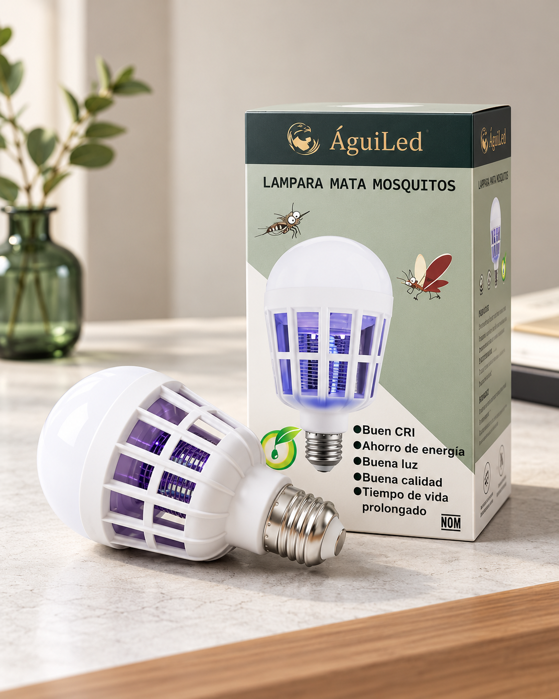 Bombilla LED 2 en 1 Lámpara As4sina de Mosquitos