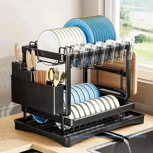 ❗️ÚLTIMAS ÚNIDADES❗️Estante de platos 2 niveles 🏡👌¡Despídete del desorden en tu cocina!
