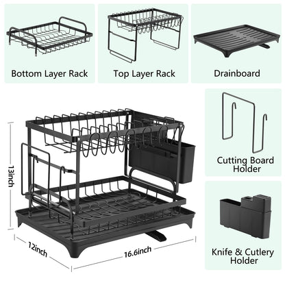 ❗️ÚLTIMAS ÚNIDADES❗️Estante de platos 2 niveles 🏡👌¡Despídete del desorden en tu cocina!