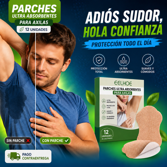 Parches Absorbentes Para Axilas👕💧📦 1 Caja x 12 Parches 🛒 Paga al recibir ✅