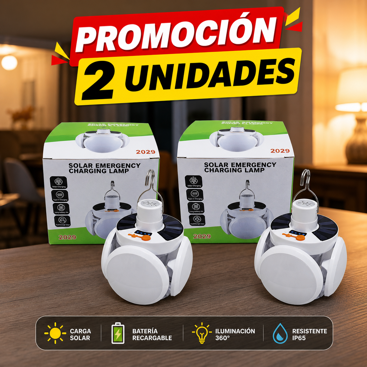 🌞🔋 Bombilla Solar Plegable y Expandible – Iluminación Inteligente sin Cables 💡✨ | 🔥 PROMO 2