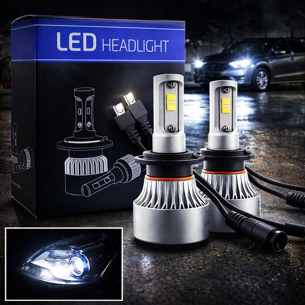 🚗💡 Bombillos LED Alta Potencia para Moto y Carro / Chips COB, S2 H7 H11 H4 9005 9006
