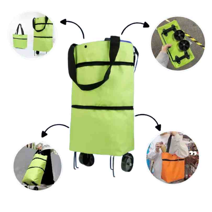 Transforma tu experiencia de compra: ¡El bolso que se convierte en carrito con ruedas! 🛒🔄