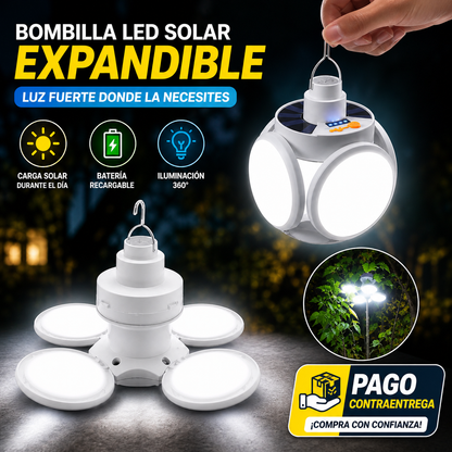 🌞🔋 Bombilla Solar Plegable y Expandible – Iluminación Inteligente sin Cables 💡✨ | 🔥 PROMO 2