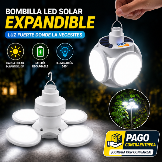 🌞🔋 Bombilla Solar Plegable y Expandible – Iluminación Inteligente sin Cables 💡✨ | 🔥 PROMO 2