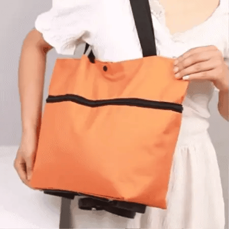 Transforma tu experiencia de compra: ¡El bolso que se convierte en carrito con ruedas! 🛒🔄