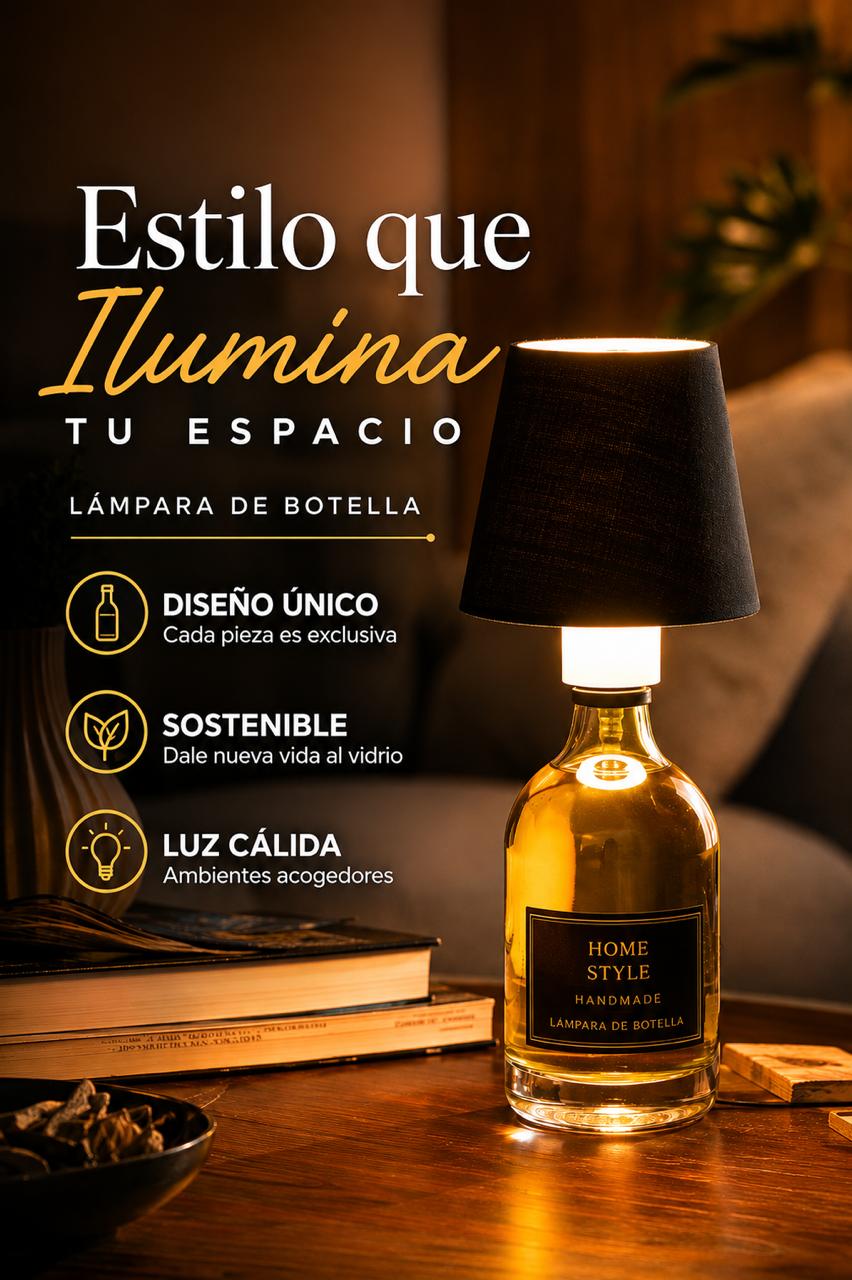 Lampara De Botella Recargable x 2 - Dale un toque elegante a cada espacio